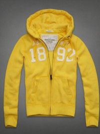 Pánská mikina Abercrombie&Fitch Orebed Brook Hoodie - Žlutá